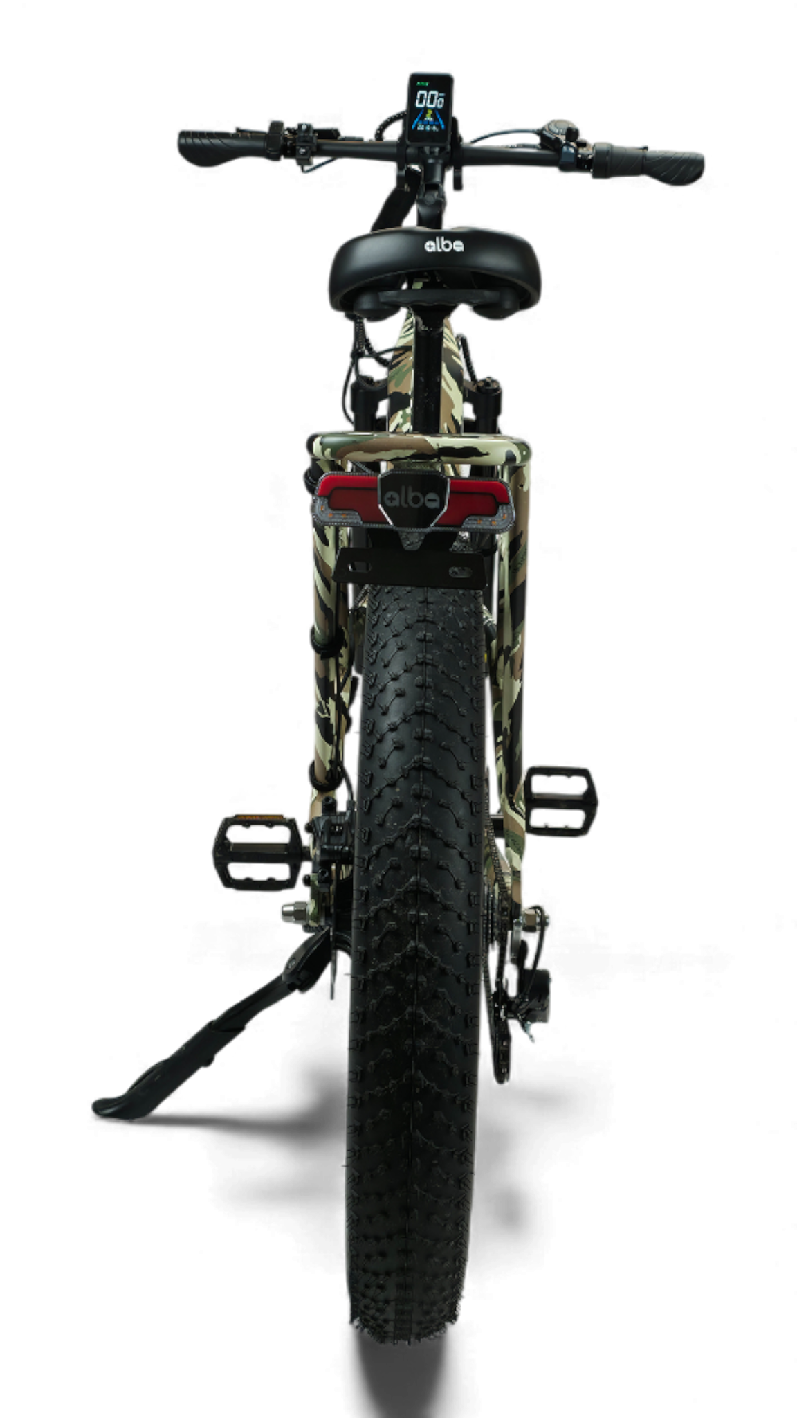 Alba evoq elektrikli bisiklet arkadan görünüm