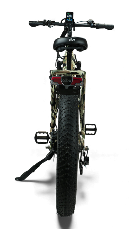 Alba evoq elektrikli bisiklet arkadan görünüm