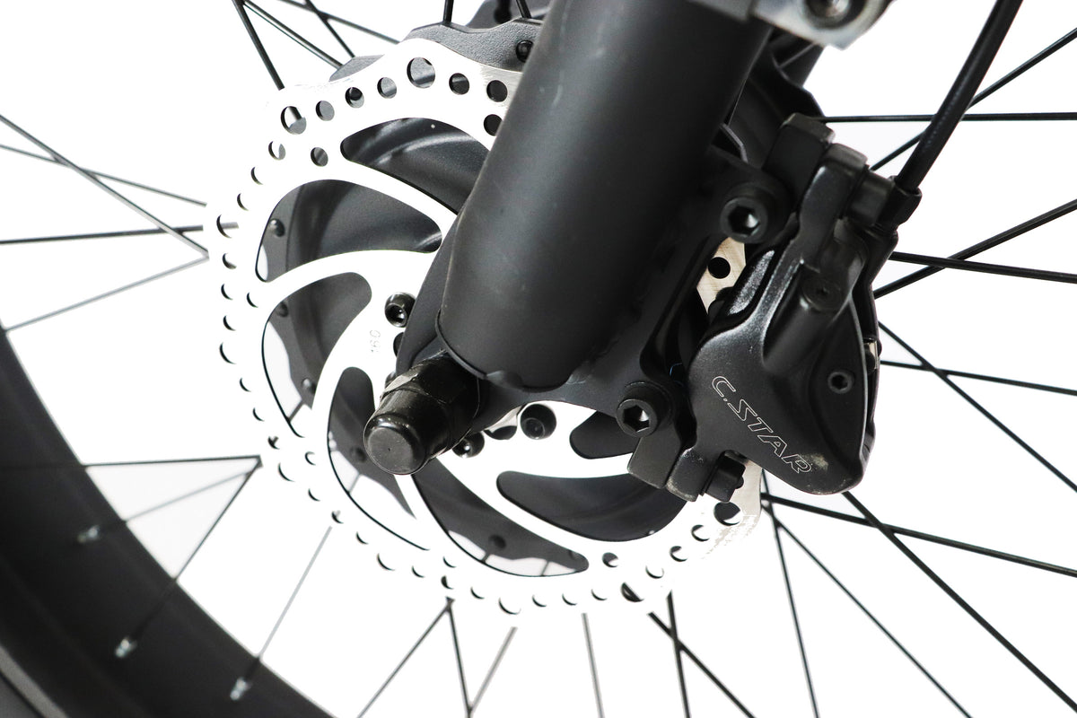 Alba Evoq hidrolik disk fren - 160 mm rotor ve kaliper yakın plan