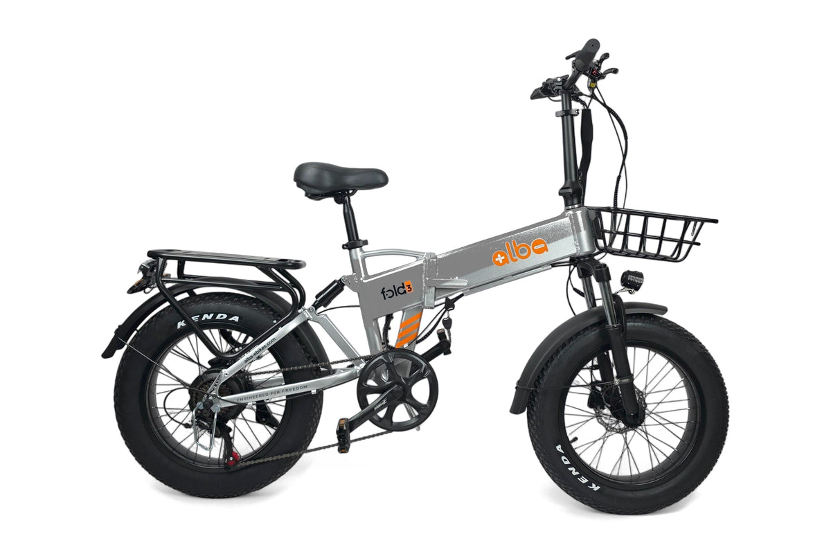 Alba Fold 3 katlanır elektrikli bisiklet, Uçak Grisi, sağ yan profil