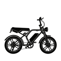 Alba Motobike X1 menü ikonu — uzun selesi, farı ve arka süspansiyonu olan moped tipi elektrikli bisiklet silueti