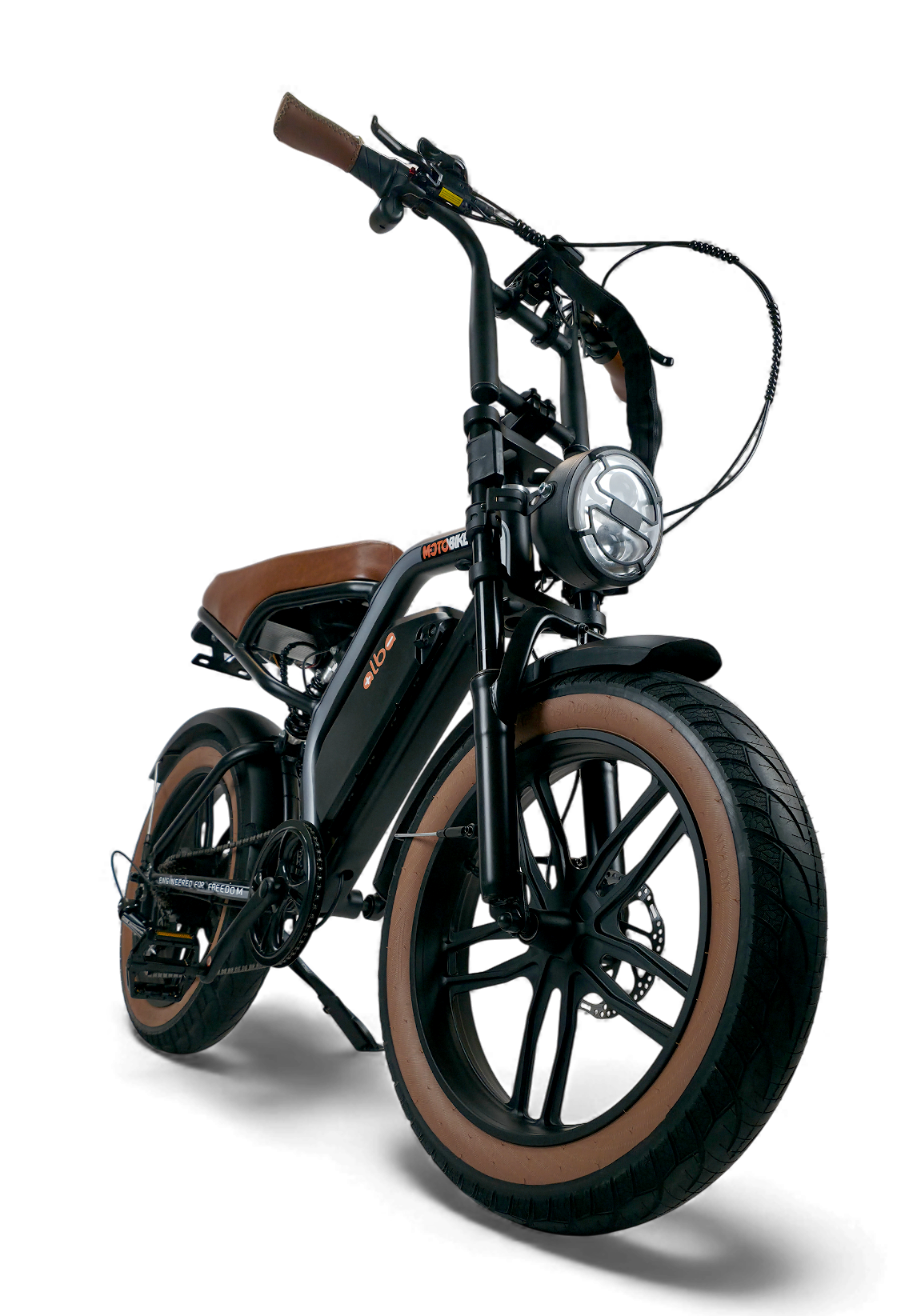 Alba Motobike X1 elektrikli bisiklet ön açılı görünüm