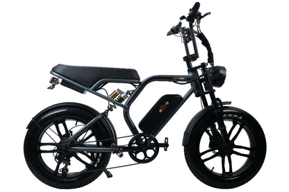 Alba Motobike X1 Gri-Siyah elektrikli bisiklet, sağ yan profil