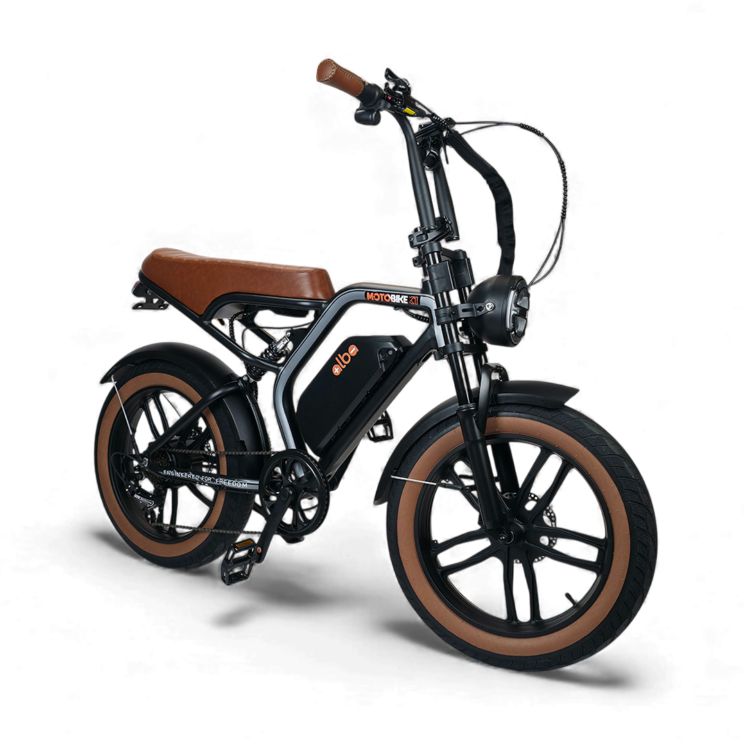 Alba Motobike Elektrikli bisiklet önden poz