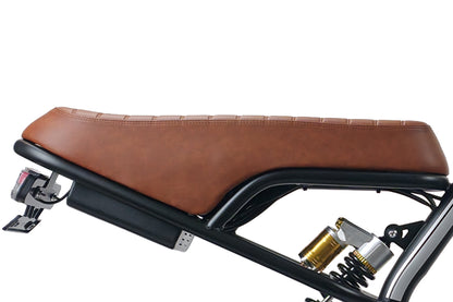 Alba Motobike X1 taba renkli geniş sele, arka amortisör ve stop bağlantısıyla birlikte